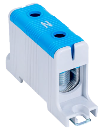 Złączka kompaktowa na szynę i płytę montażową, niebieska 16-95mm2, max. 1000VAC/1500VDC, max.245A FLEAL-95/1K Tracon Electric
