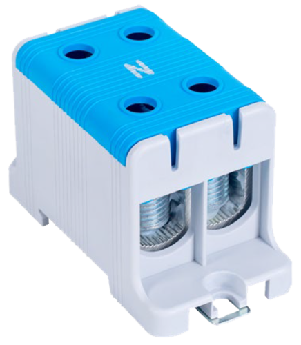 Złączka kompaktowa na szynę i płytę montażową, niebieska 16-95mm2, max. 1000VAC/1500VDC, max.245A FLEAL-95/2K Tracon Electric