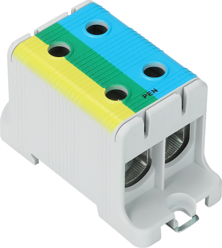 Złączka kompaktowa na szynę, niebiesko-zielono-żółta 16-95mm2, max. 1000VAC/1500VDC, max.245A FLEAL-95/2KZS Tracon Electric