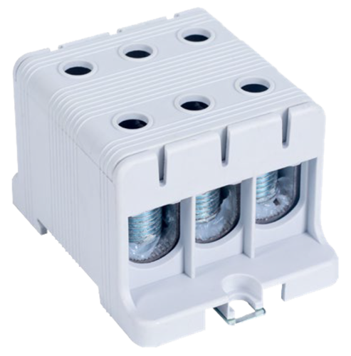 Złączka kompaktowa na szynę i płytę montażową, szara 16-95mm2, max. 1000VAC/1500VDC, max.245A FLEAL-95/3 Tracon Electric