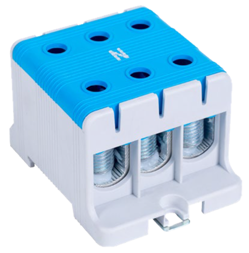 Złączka kompaktowa na szynę i płytę montażową, niebieska 16-95mm2, max. 1000VAC/1500VDC, max.245A FLEAL-95/3K Tracon Electric