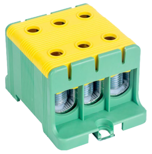 Złączka kompaktowa na szynę i płytę montażową, zielona 16-95mm2, max. 1000VAC/1500VDC, max.245A FLEAL-95/3ZS Tracon Electric