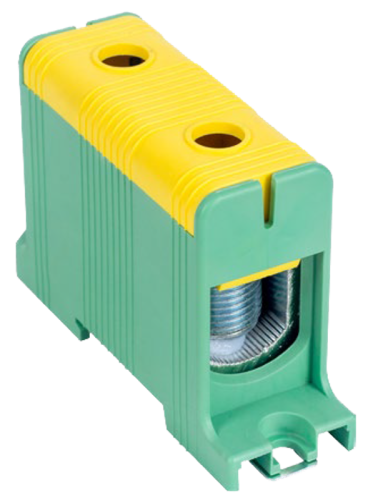 Złączka kompaktowa na szynę i płytę montażową, zielona 35-150mm2, max. 1000VAC/1500VDC, max.320A FLEAL-150/1ZS Tracon Electric