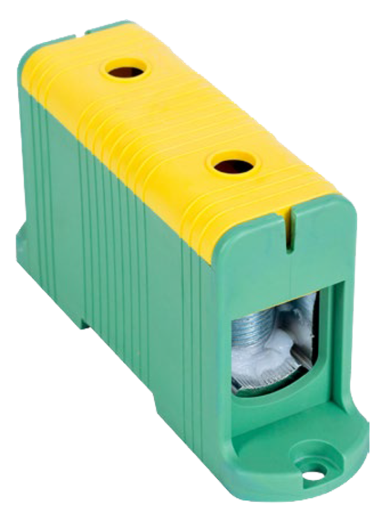 Złączka kompaktowa na płytę montażową, zielono-żółta 35-240mm2, max. 1000VAC/1500VDC, max.425A FLEAL-240/1ZS Tracon Electric