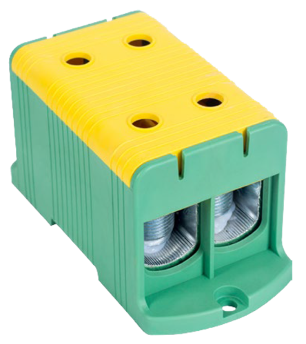 Złączka kompaktowa na płytę montażową, zielono-żółta 35-240mm2, max. 1000VAC/1500VDC, max.425A FLEAL-240/2ZS Tracon Electric