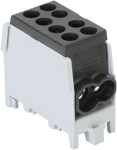 Złączka kompaktowa na szynę, czarna 2.5-25mm2, max. 1000VAC/DC, max.101A FLECU-25-16-2F Tracon Electric
