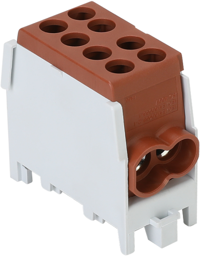 Złączka kompaktowa na szynę, brązowa 2.5-25mm2, max. 1000VAC/DC, max.101A FLECU-25-16-2B Tracon Electric