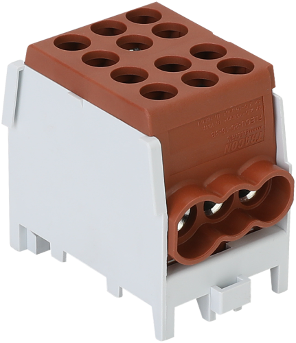 Złączka kompaktowa na szynę, brązowa 2.5-25mm2, max. 1000VAC/DC, max.101A FLECU-25-16-3B Tracon Electric