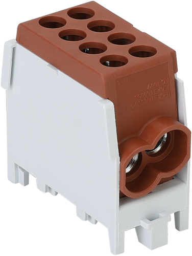 Złączka kompaktowa na szynę, brązowa 2.5-25mm2, max. 1000VAC/DC, max.101A FLECU-25-25-2B Tracon Electric