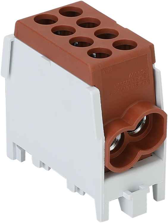Złączka kompaktowa na szynę, brązowa 2.5-25mm2, max. 1000VAC/DC, max.101A FLECU-25-25-2B Tracon Electric