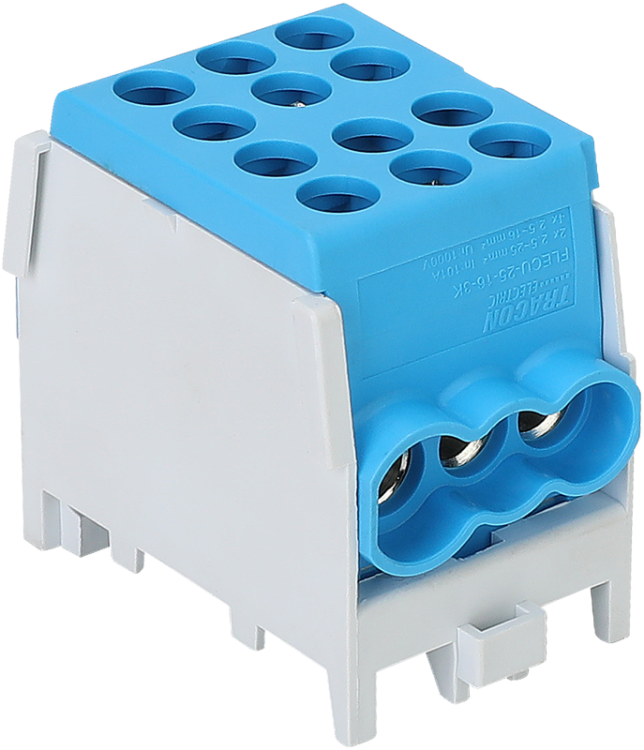 Złączka kompaktowa na szynę, niebieska 2.5-25mm2, max. 1000VAC/DC, max.101A FLECU-25-16-3K Tracon Electric