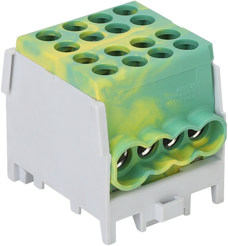Złączka kompaktowa na szynę, zielono-zółta 2.5-25mm2, max. 1000VAC/DC, max.101A FLECU-25-16-4ZS Tracon Electric