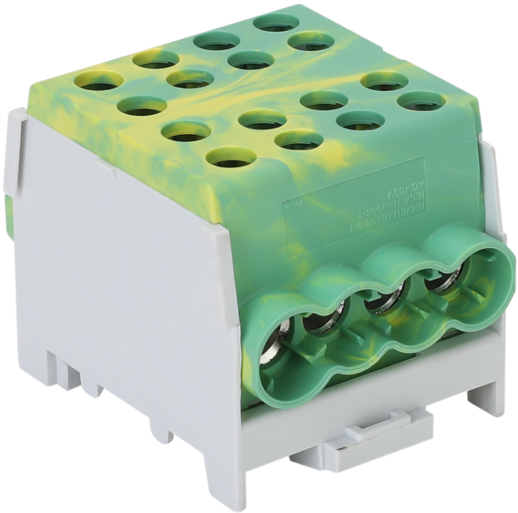 Złączka kompaktowa na szynę, zielono-zółta 6-35mm2, max. 1000VAC/DC, max.125A FLECU-35-25-4ZS Tracon Electric