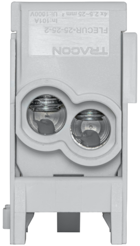 Złączka kompaktowa na szynę, szara (certyfik. węgierski) 2.5-25mm2, max. 1000VAC/DC, max.101A FLECUR-25-25-2 Tracon Electric
