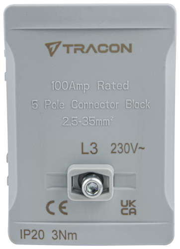 Listwa zaciskowa linii głównej, plombowana, szara 2x35mm2 / 3x35mm2, 690VAC, 100A FSK35SZ Tracon Electric