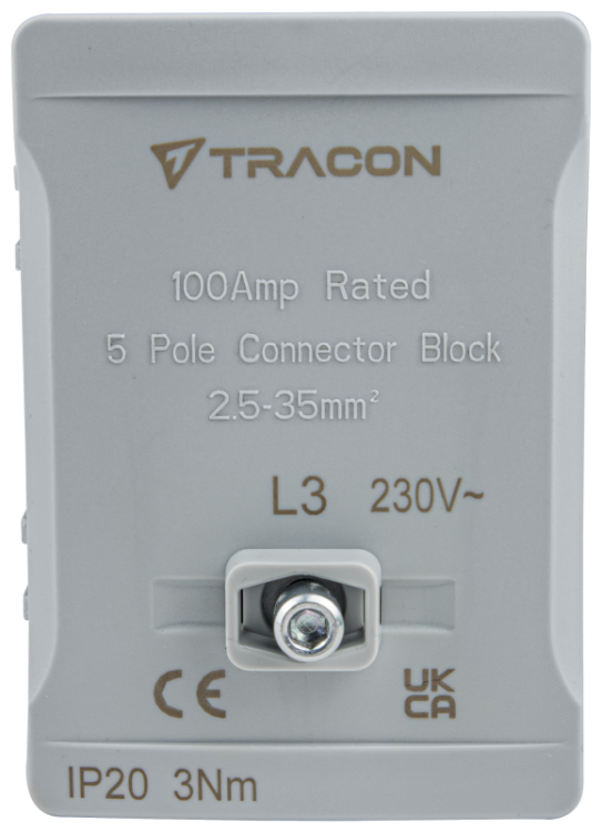 Listwa zaciskowa linii głównej, plombowana, szara 2x35mm2 / 3x35mm2, 690VAC, 100A FSK35SZ Tracon Electric