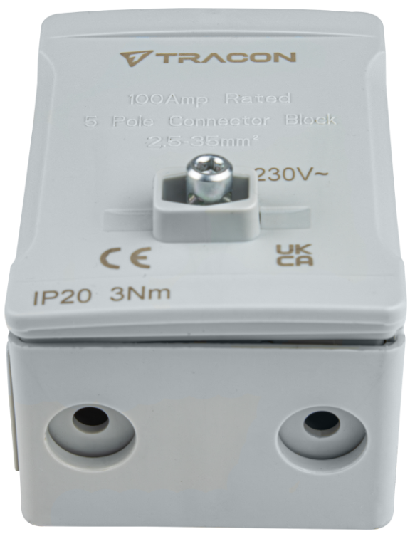Listwa zaciskowa linii głównej, plombowana, szara 2x35mm2 / 3x35mm2, 690VAC, 100A FSK35SZ Tracon Electric
