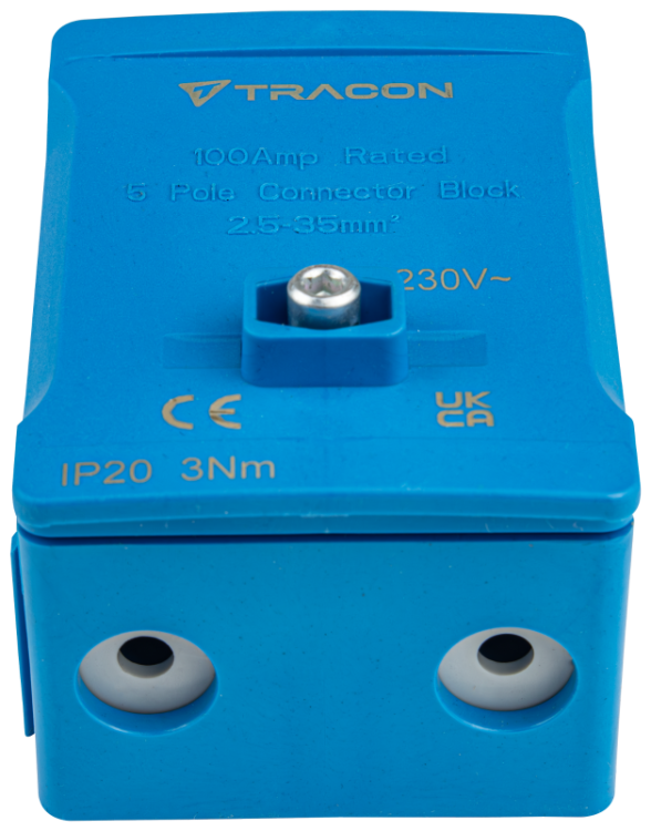 Listwa zaciskowa linii głównej, plombowana, niebieska 2x35mm2 / 3x35mm2, 690VAC, 100A FSK35K Tracon Electric