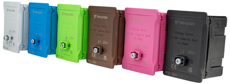 Listwa zaciskowa linii głównej, plombowana, niebieska 2x35mm2 / 3x35mm2, 690VAC, 100A FSK35K Tracon Electric