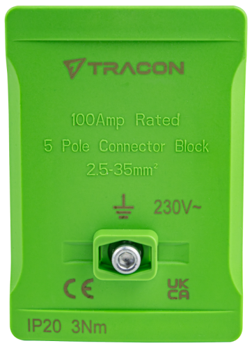 Listwa zaciskowa linii głównej, plombowana, zielona 2x35mm2 / 3x35mm2, 690VAC, 100A FSK35Z Tracon Electric