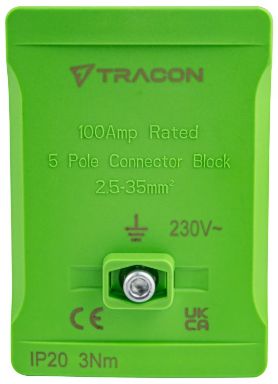 Listwa zaciskowa linii głównej, plombowana, zielona 2x35mm2 / 3x35mm2, 690VAC, 100A FSK35Z Tracon Electric