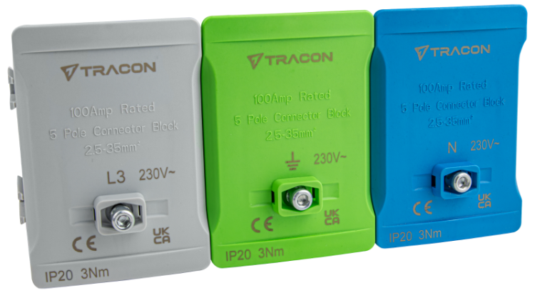 Listwa zaciskowa linii głównej, plombowana, zielona 2x35mm2 / 3x35mm2, 690VAC, 100A FSK35Z Tracon Electric