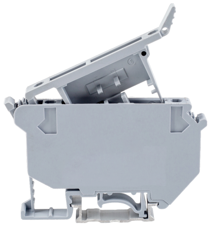Bezpiecznikowy zacisk śrubowy na szynę, szary 800V 6.3A 0.5-6 mm2 TSKA4B Tracon Electric