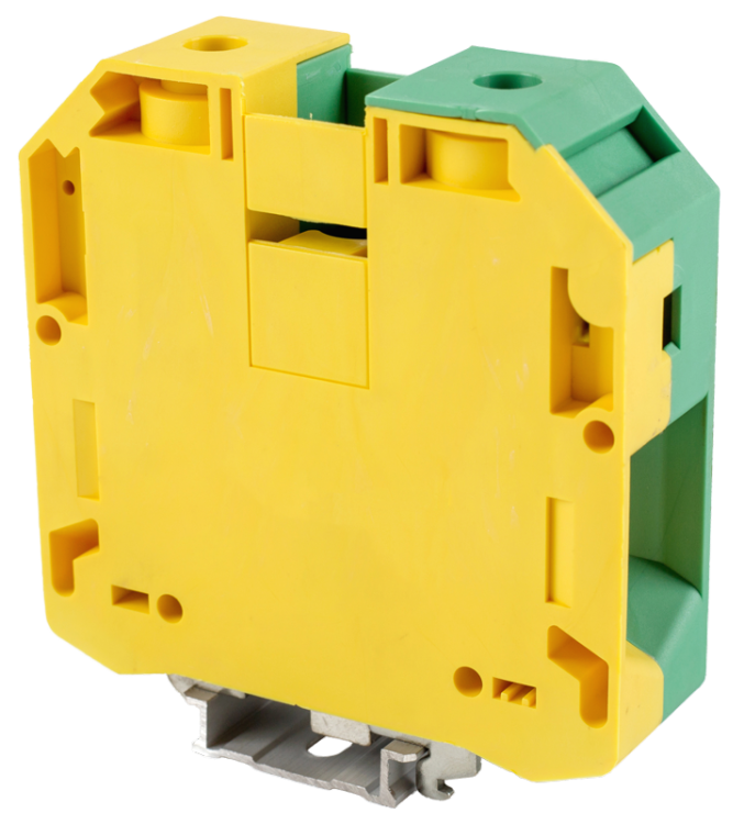 Zacisk przewodu ochronnego na szynę, śrubowy, żółto-zielony 1000V 230A 25-95 mm2 TSKA95JD Tracon Electric