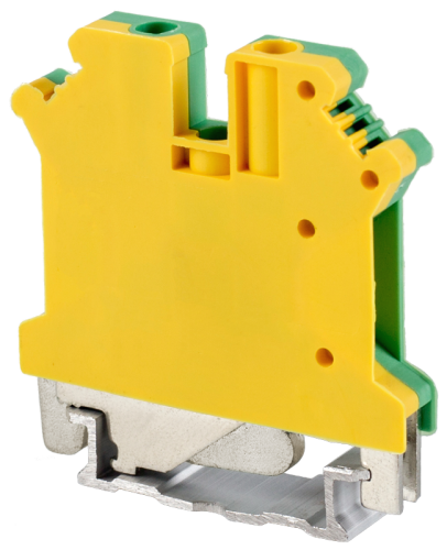 Zacisk przewodu ochronnego na szynę, śrubowy, żółto-zielony 0,2-4mm2, 41A TSKA4JD Tracon Electric