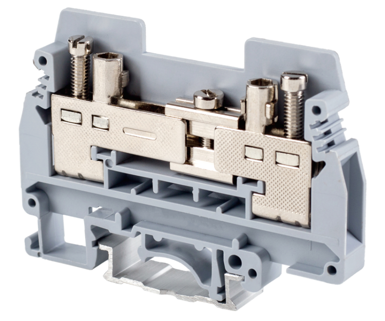 Zacisk pomiarowy na szynę, śrubowy, szary 0,5-6mm2, 400VAC, 57A TSKA6S Tracon Electric