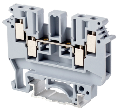 Zacisk połączeniowy poczwórny na szynę, śrubowy, szary 0,2-4mm2, 690VAC, 32A TSKA4/4 Tracon Electric