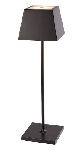 Lampa ogrodowa tarasowa Przenośna Stołowa Zewnętrzna Nowoczesna MAHE LED BLACK 8398 NOWODVORSKI Lighting IP54 aluminium metalowa na taras balkon do ogrodu jednostronna oświetlenie zewnętrzne wewnętrzne z akumulatorem ładowarką czarna Inspiracje Premium