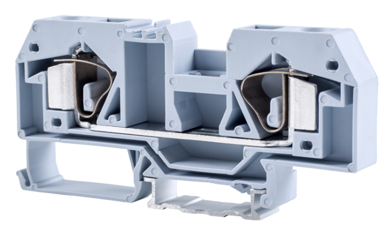 Fazowy zacisk połączeniowy naszynę, sprężynowy, szary 800V 76A 0.2-16 mm2 2P TSKC16 Tracon Electric