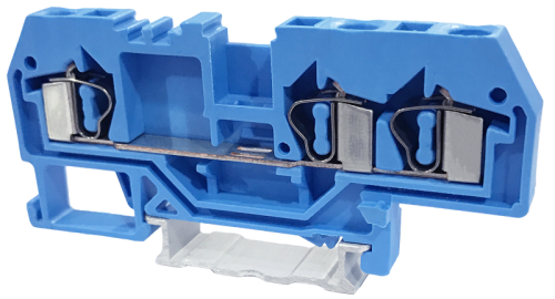 Zerowy zacisk połączeniowy naszynę, sprężynowy, niebieski 800V 32A 0.08-4 mm2 3P TSKC4/3-K Tracon Electric