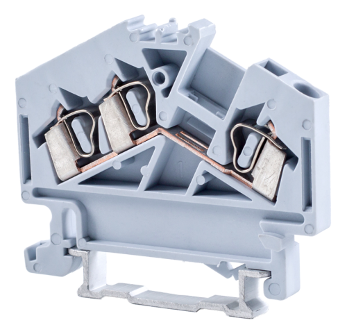 Fazowy zacisk połączeniowy naszynę, sprężynowy, szary 800V 24A 0.08-2.5 mm2 3P TSKC2,5/3D Tracon Electric