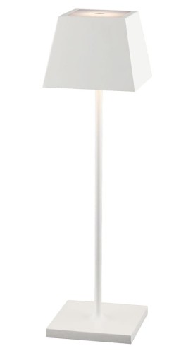 Lampa ogrodowa tarasowa Przenośna Stołowa Zewnętrzna Nowoczesna MAHE LED WHITE 8397 NOWODVORSKI Lighting IP54 aluminium metalowa na taras balkon do ogrodu jednostronna oświetlenie zewnętrzne wewnętrzne z akumulatorem ładowarką biała Inspiracje Premium