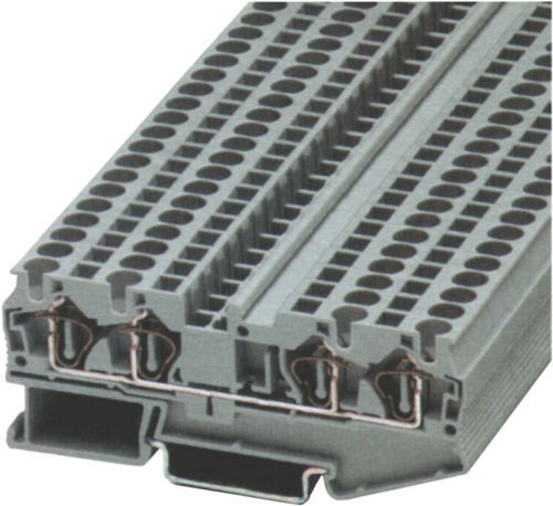 Sprężynowy zacisk połączeniowy poczwórny na szynę, niebieski 0,2-4mm2, 800VAC, 40A TSKB4/4K Tracon Electric