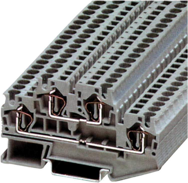 Sprężynowy piętrowy zacisk połączeniowy na szynę, niebieski 0,14-1,5mm2, 500VAC, 17,5A TSKB1/EK Tracon Electric