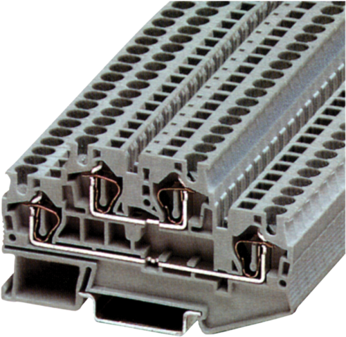 Sprężynowy piętrowy zacisk połączeniowy na szynę, niebieski 0,2-4mm2, 500VAC, 32A TSKB4/EK Tracon Electric