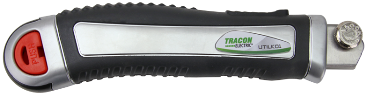 Nóż introligatorski z magazynkiem, 4ostr. uch. gumowy L=168mm, D=35mm, W=18mm, d=18mm UTILK01 Tracon Electric
