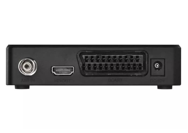 Dekoder Tuner DVB-T2 EM190-L HD J6015 Emos odbiornik do telewizji cyfrowej naziemnej DVB-T HEVC MPEG2 MPEG4 H.264 H.265