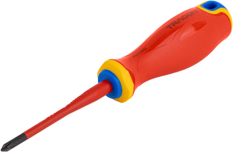Śrubokręt krzyżakowy, izolowany do 1000 V AC 1000V, PH1x80mm CDPH180 Tracon Electric