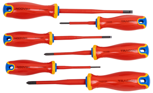 Zestaw śrubokrętów izolowanych do 1000 V 1000 V, 1x5,5x125mm, 0,8x4x100mm, 0,4x2,5x75mm CSET1000 Tracon Electric