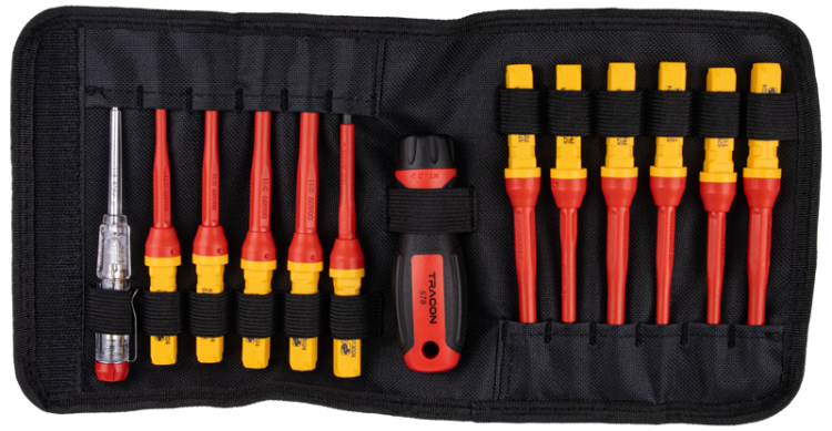 Zestaw śrubokrętów izolowanych do 1000 V 1000V, 13pcs CSET13 Tracon Electric