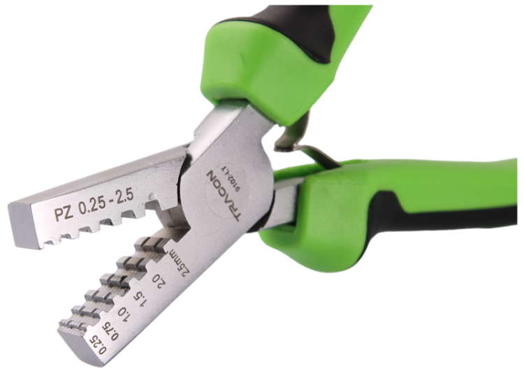Praska do tulejek izolowanych, nieizolowanych i podwójnych 0,25-2,5mm2 9102-LT Tracon Electric