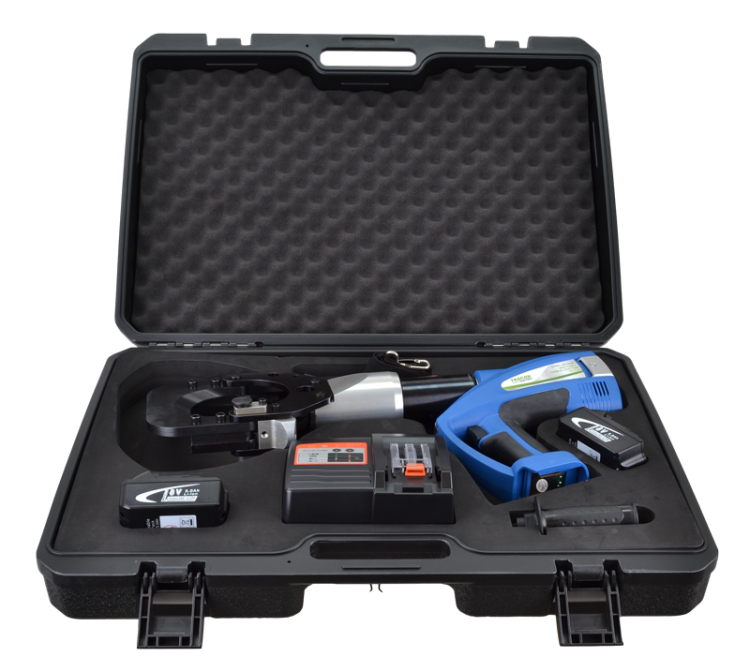 Elektrohydrauliczne nożyce do cięcia kabli, w walizce max. D=105mm Cu/Al, 8550g, 120kN, 2× Li-ion, 18V, 5000mAh DKV105E Tracon Electric