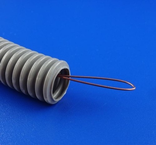 Rura karbowana lekka samogasnąca peszel z pilotem RKLSP32/25M 25m 31308 Elmark RKLSP 32x26/25M PCV 320N kablowa elektroinstalacyjna do ściany na przewody