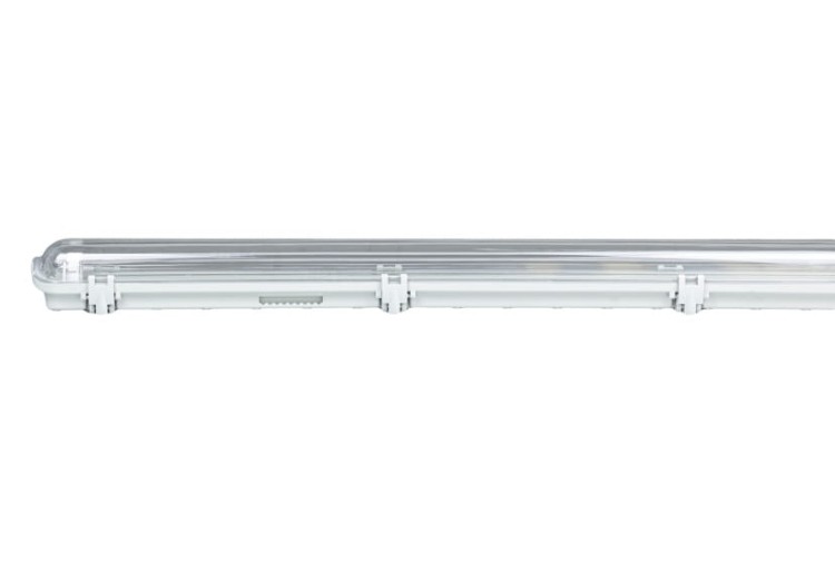 Oprawa hermetyczna LED TUBE T8 x2 pyłoszczelna 2x36W 120cm A OHTL-D-236 ANLUX IP65 klosz PS ryflowany jednostrona do tub świetlówek LED do garażu magazynu hali korytarza