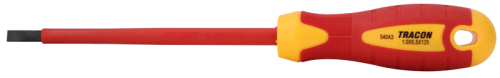 Śrubokręt płaski, izolacja 1000 V, CrV SL 5.5×125mm, AC 1000V SD55125SL Tracon Electric