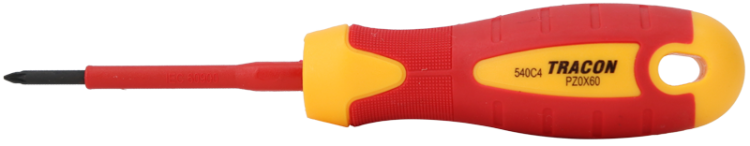 Śrubokręt pozidriv, izolacja 1000 V, CrV PZ0 3×60mm, AC 1000V SD3060PZ0 Tracon Electric